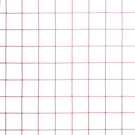 Kippengaas 10x0,5 m staal met PVC coating rood 4