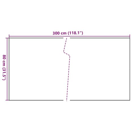 Balkonscherm 300x80 cm poly rattan lichtbruin 8