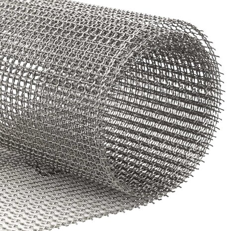 Gaas Scherm 100 x 200 cm 3 Mesh RVS 201 Zilverkleurig 3