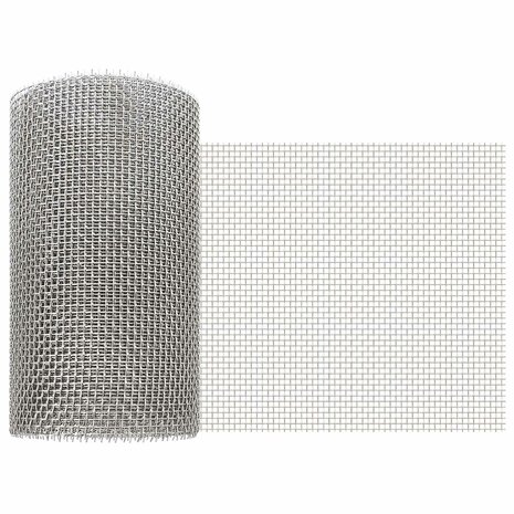 Gaas Scherm 20 x 500 cm 6 Mesh RVS 201 Zilverkleurig 1