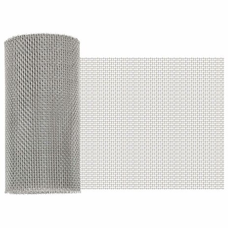 Gaas Scherm 20 x 1000 cm 8 Mesh RVS 201 Zilverkleurig 1