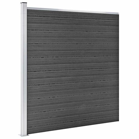 Schuttingpanelenset 872x186 cm HKC zwart 4