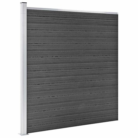 Schuttingpanelenset 1045x186 cm HKC zwart 4