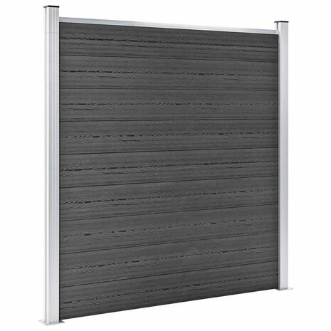 Schuttingpanelenset 1391x186 cm HKC zwart 3