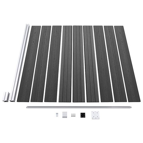 Schuttingpanelenset 1564x186 cm HKC zwart 6