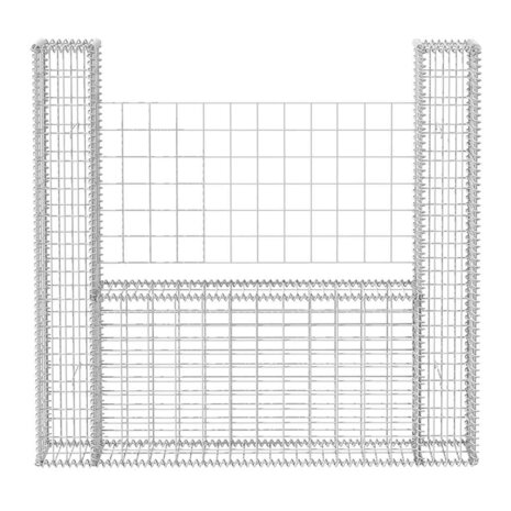 Gabion mand U-vormig 160x20x150 cm staal  4