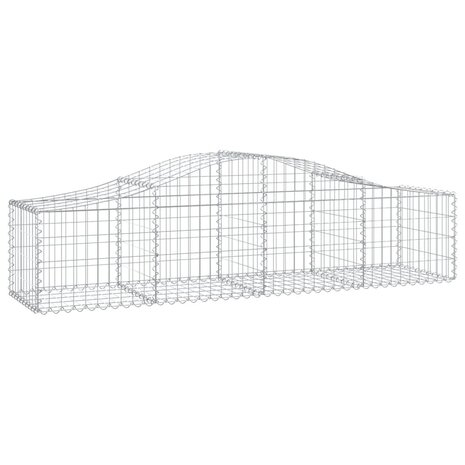 Schanskorven 2 st gewelfd 200x50x40/60 cm gegalvaniseerd ijzer 3