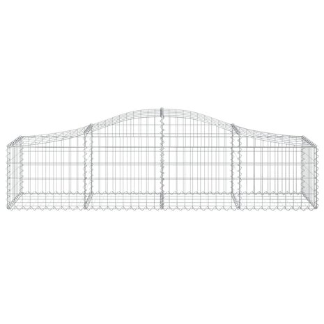 Schanskorven 2 st gewelfd 200x50x40/60 cm gegalvaniseerd ijzer 4