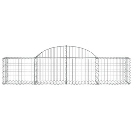 Schanskorven 2 st gewelfd 200x50x40/60 cm gegalvaniseerd ijzer 4