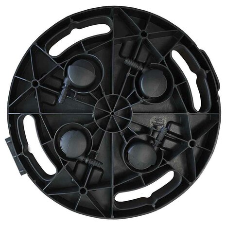 Plantentrolleys met wielen 2 st 170 kg diameter 30 cm zwart 6