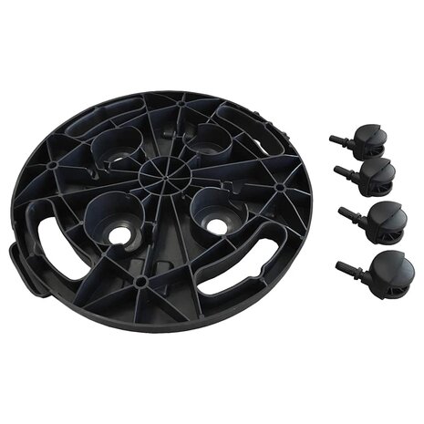 Plantentrolleys met wielen 2 st 170 kg diameter 30 cm zwart 7