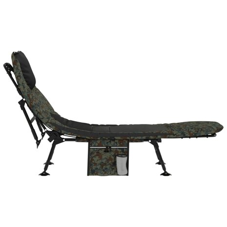 Visbed met verstelbare modderpoten inklapbaar camouflage 4
