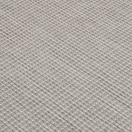Buitenkleed platgeweven 80x150 cm lichtgrijs 5