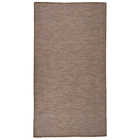 Buitenkleed platgeweven 80x150 cm bruin 1