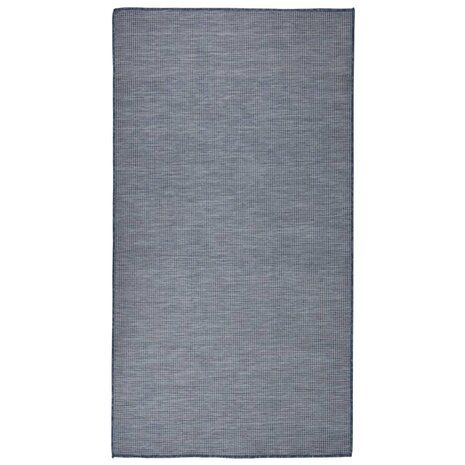 Buitenkleed platgeweven 80x150 cm blauw 1