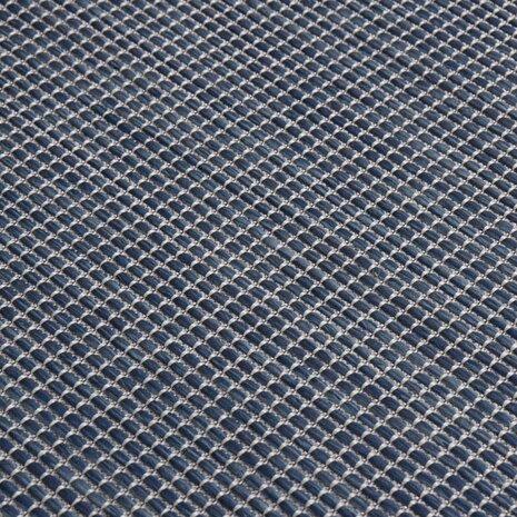 Buitenkleed platgeweven 80x150 cm blauw 5