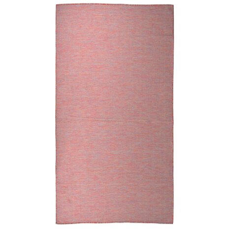 Buitenkleed platgeweven 80x150 cm rood 1