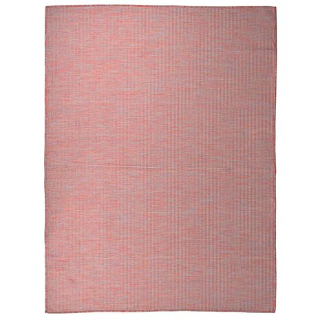 Buitenkleed platgeweven 120x170 cm rood 1