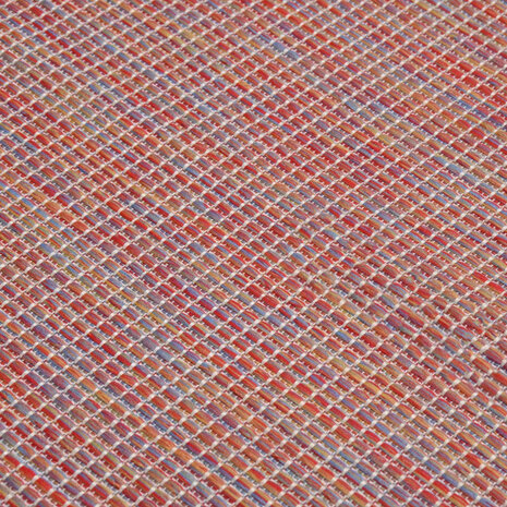 Buitenkleed platgeweven 120x170 cm rood 5