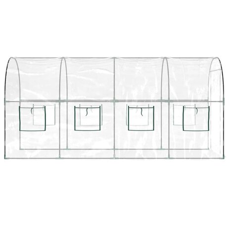 Tuinkas 160x400x190 cm PVC en gepoedercoat staal transparant 4