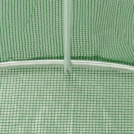 Tuinkas met stalen frame 16 m&sup2; 8x2x2 m groen 9