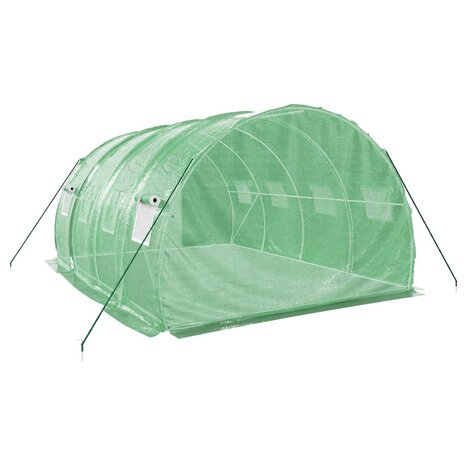 Tuinkas met stalen frame 12 m&sup2; 4x3x2 m groen 6