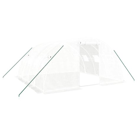 Kas met stalen frame wit 16 m&sup2; 4x4x2 m 2