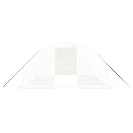 Kas met stalen frame wit 16 m&sup2; 4x4x2 m 4