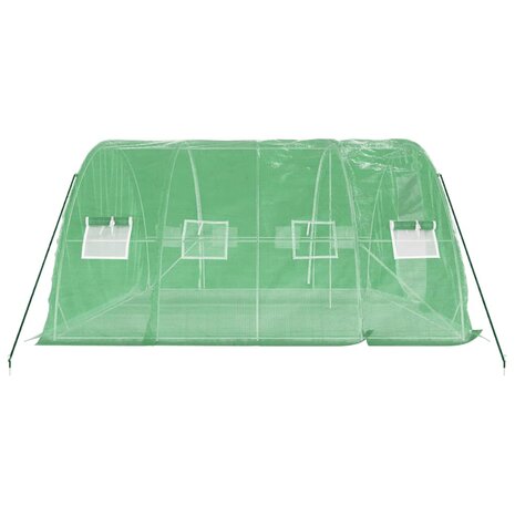 Tuinkas met stalen frame 20 m&sup2; 5x4x2,3 m groen 5