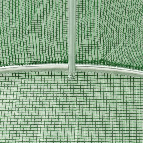 Tuinkas met stalen frame 20 m&sup2; 5x4x2,3 m groen 9