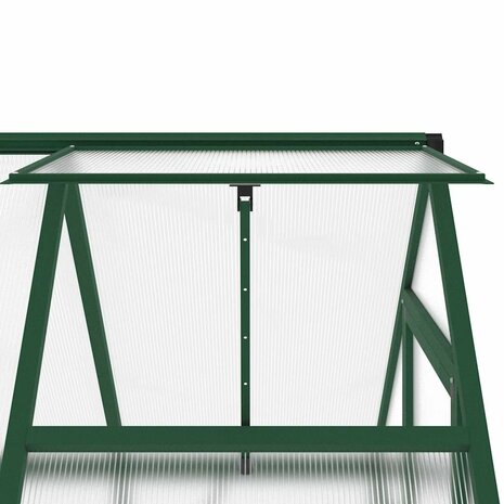 Tuinkas met basisframe 169x114x202 cm aluminium groen 9