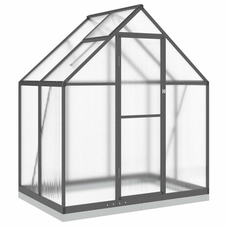 Tuinkas met basisframe 169x114x202 cm aluminium antracietkleur 2