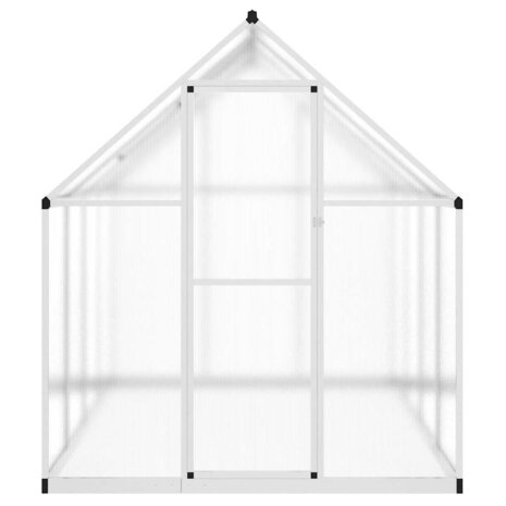 Tuinkas met basisframe 224x169x195 cm aluminium zilverkleurig 3