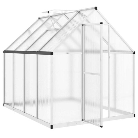 Tuinkas met basisframe 224x169x195 cm aluminium zilverkleurig 6