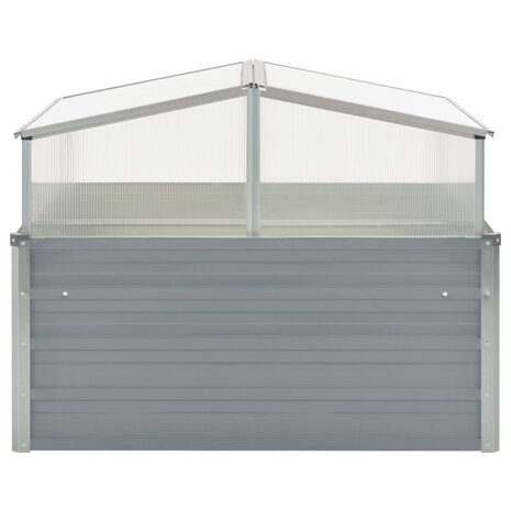 Tuinkas 100x100x85 cm gegalvaniseerd staal grijs  3