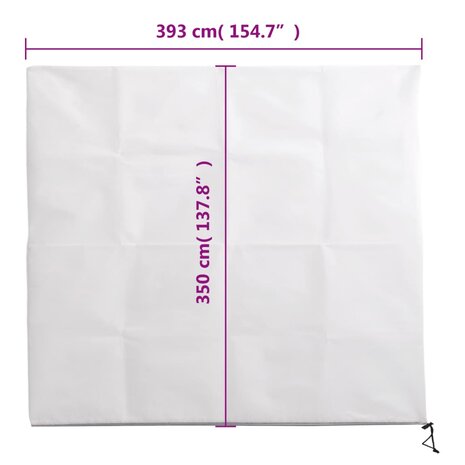 Plantenhoes met ritssluiting 70 g/m&sup2; 3,93x3,5 m 9