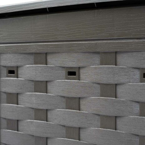 Compostbakken 2 st 600 L 60x60x83 cm kunststof rattan bruin 6