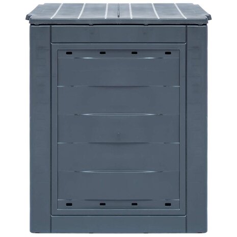 Compostbakken 2 st 520 L 60x60x73 cm grijs 3