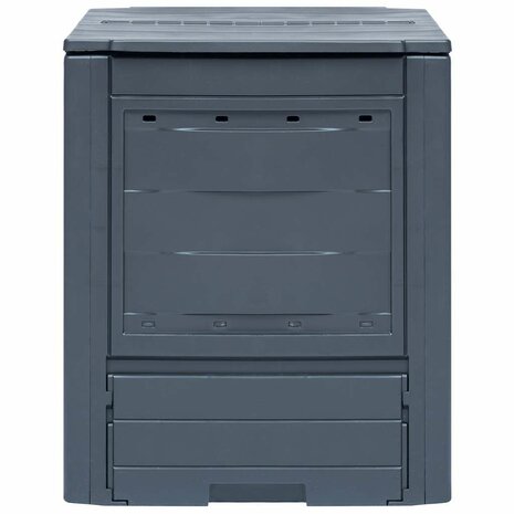 Compostbakken 3 st 780 L 60x60x73 cm grijs 2