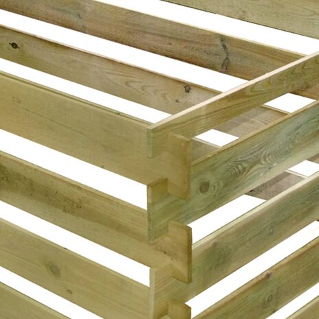 Compostbak met latten ge&iuml;mpregneerd grenenhout 180x90x90 cm 4