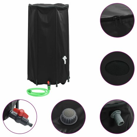 Watertank met kraan opvouwbaar 100 L PVC 2