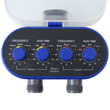 Watertimer met dubbele uitgang en kogelkranen 2