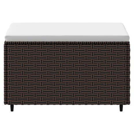 Voetensteunen 2 st met kussens poly rattan bruin 4