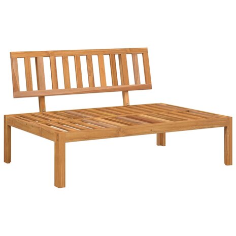 Tuinmiddenbanken 2 st pallet met kussens massief acaciahout 3