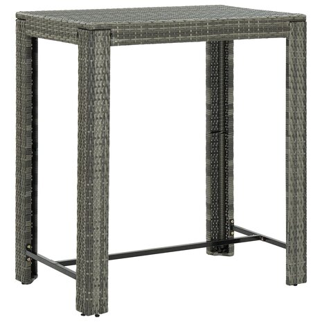 7-delige Tuinbarset met kussens poly rattan grijs 8