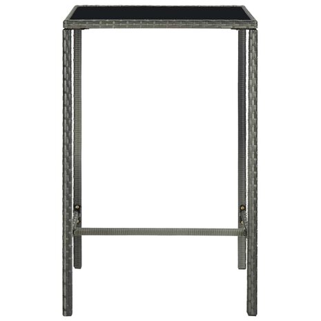 5-delige Tuinbarset poly rattan grijs 4