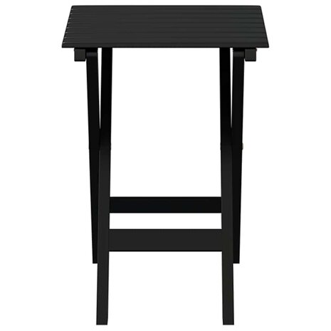 Bijzettafel inklapbaar massief populierenhout zwart 4