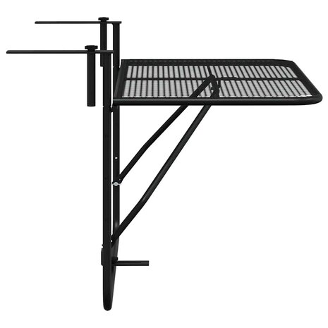 Balkontafel 60x40 cm staal zwart 7