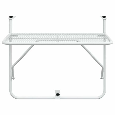 Balkontafel 60x40 cm staal wit 5