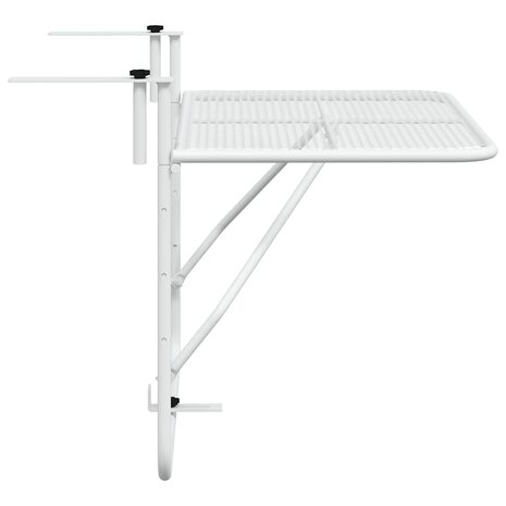 Balkontafel 60x40 cm staal wit 7